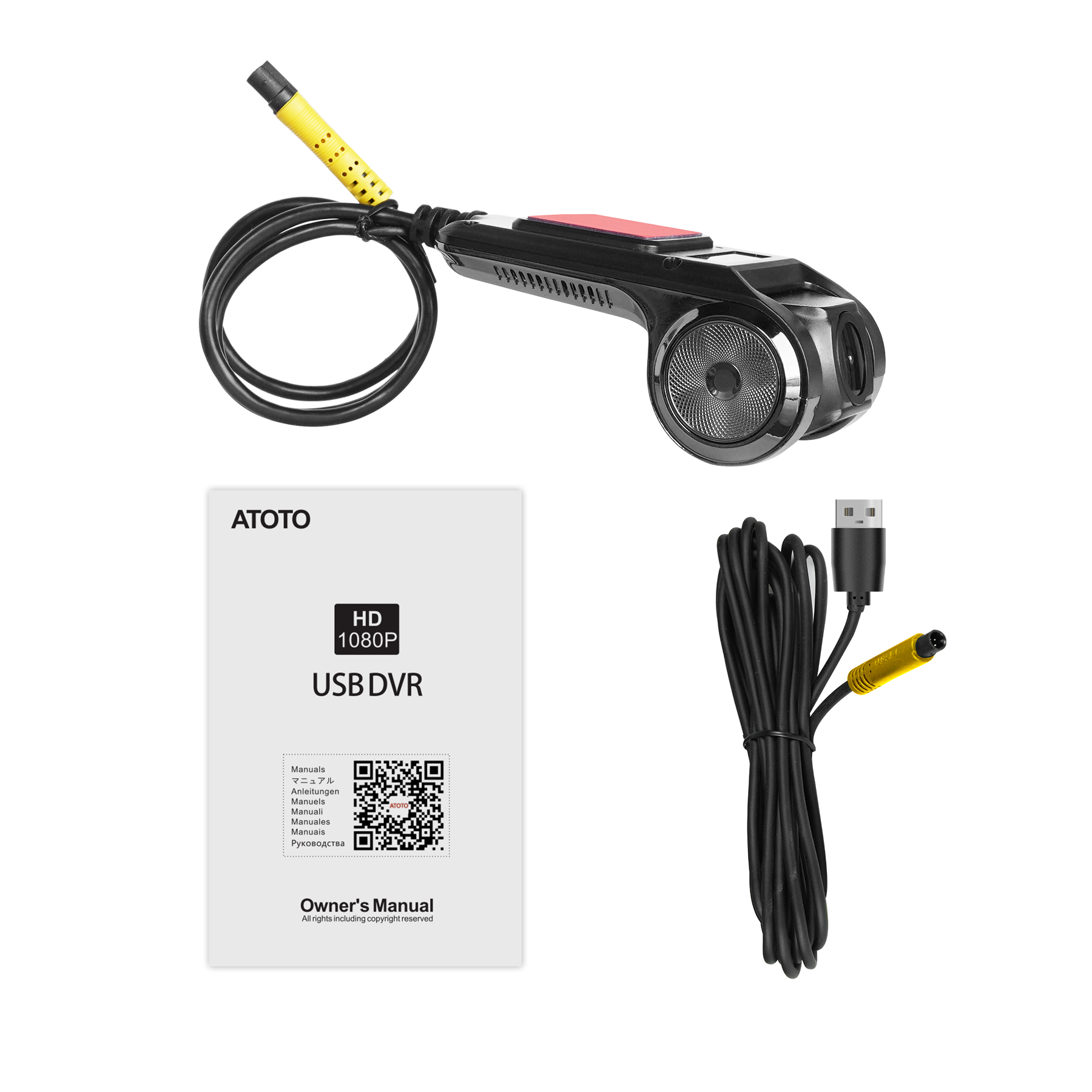 ATOTO AC 44P2 Dashcam 1080P USB DVR On Dash Camera Sony Sensor Image  Recording Video On Camera End Compatible with ATOTO A6 & S8 Series Not  Compatible with F7 Series and P8