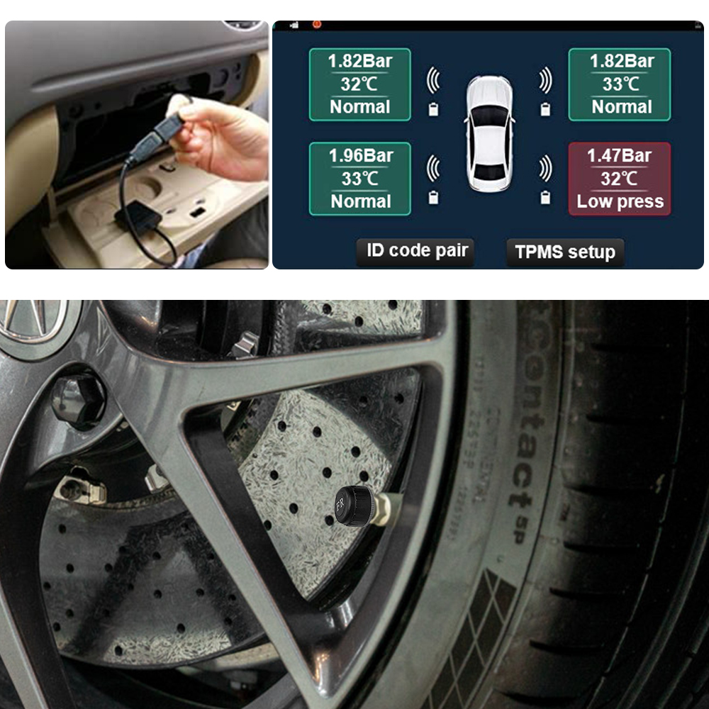 ATOTO AC-UTP1 USB TPMS Tire Pressure Monitoring Sensors System