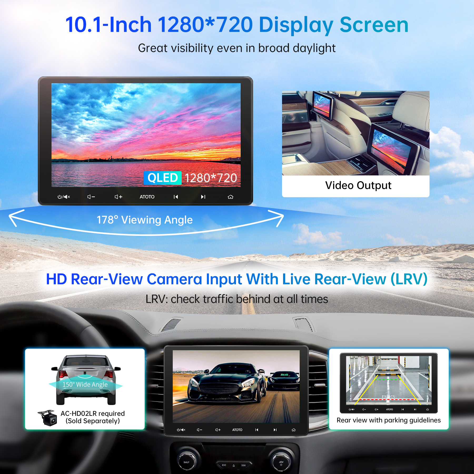 ATOTO F7 XE 10.1 Inch Double Din in-Dash Navigation, Wireless 