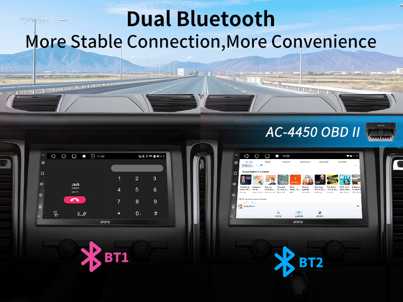 ATOTO A6 PF 7 Double 2DIN Android Car Stereo Wireless CarPlay & Android  Auto,BT