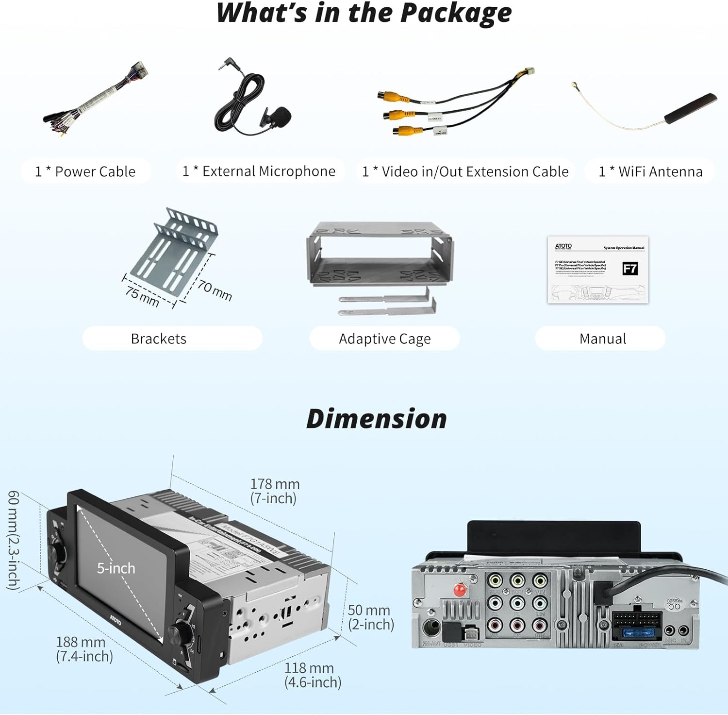 ATOTO F7WE 1 DIN カーオーディオ リモートスイッチ付き Amazon.co.jp: ATOTO F7WE 1 DIN カーオーディオプレーヤー