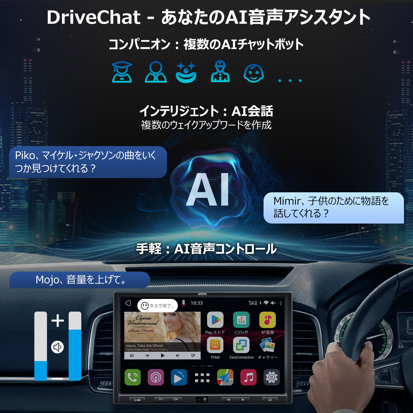 S8 Ultra Plus] ATOTOカーオーディオ/オーディオ一体型ナビ-アプリの 